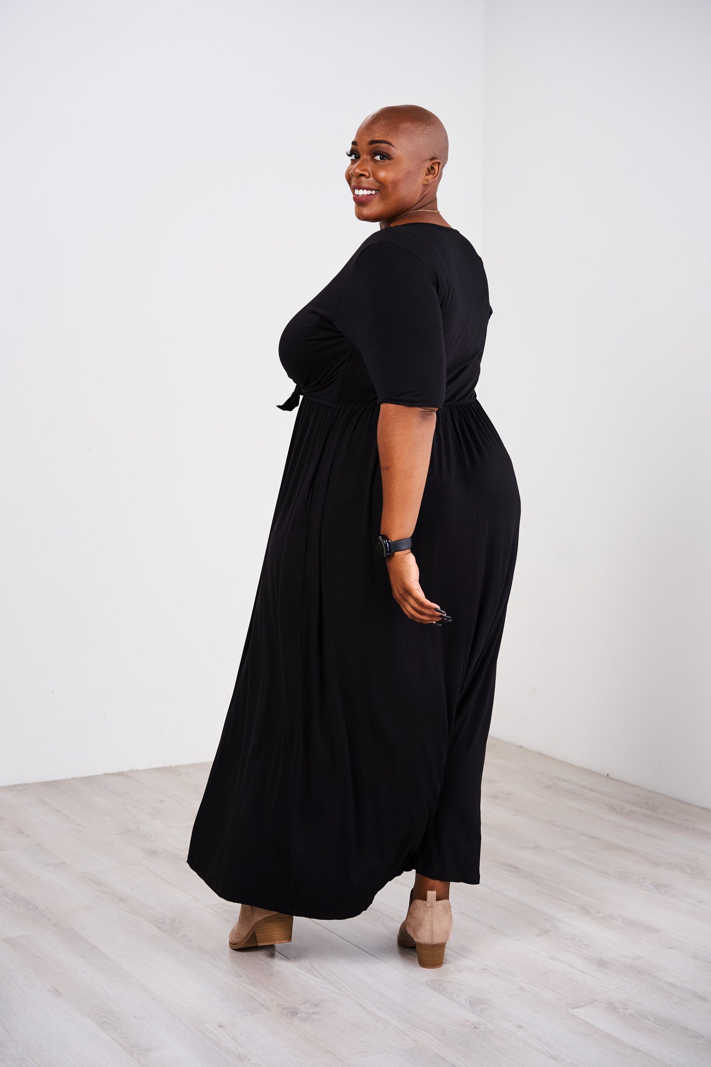 Latched Mama Front Knot Nursing Maxi Dress