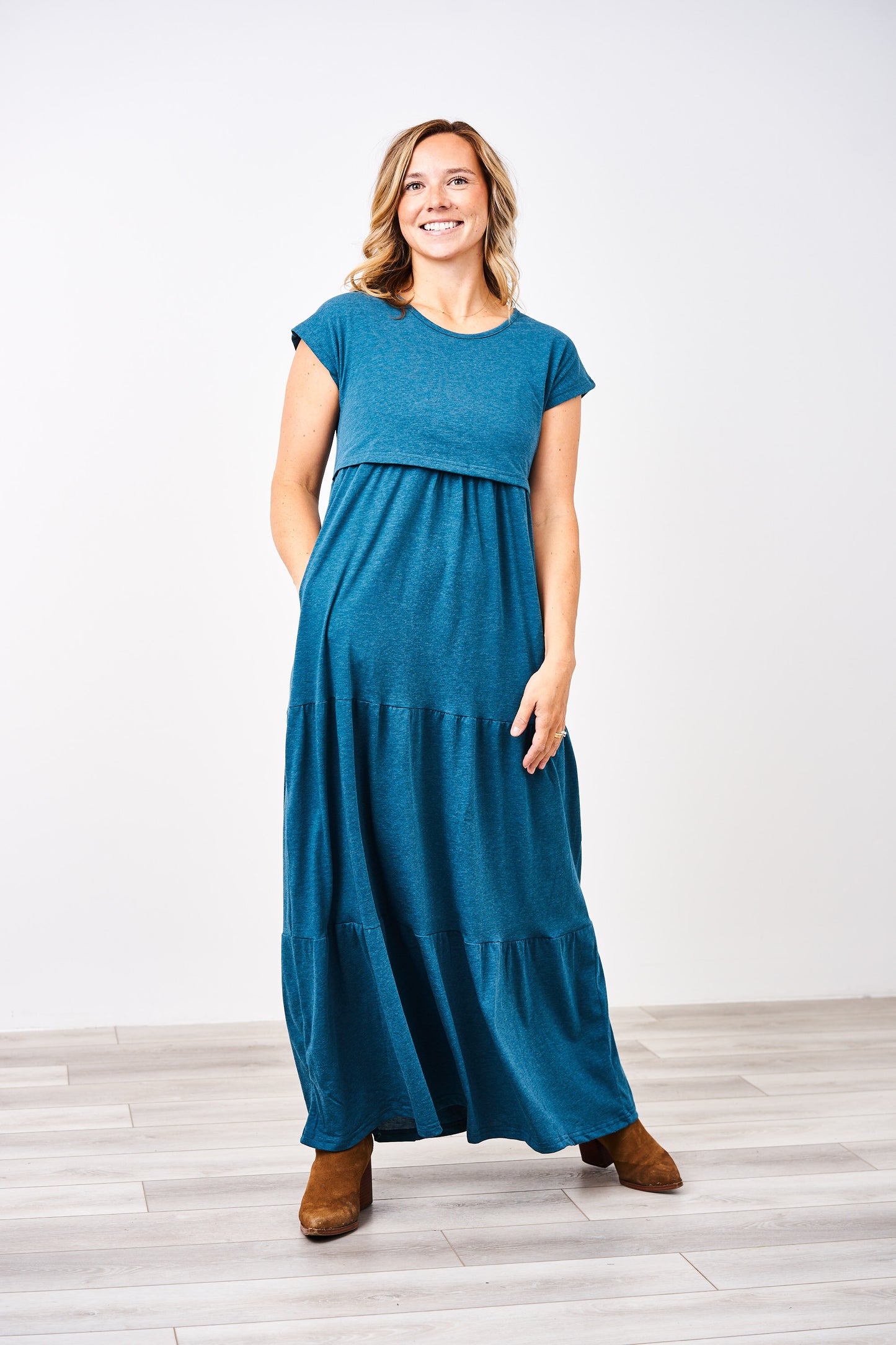 Latched Mama Tiered T-Shirt Maxi Dress