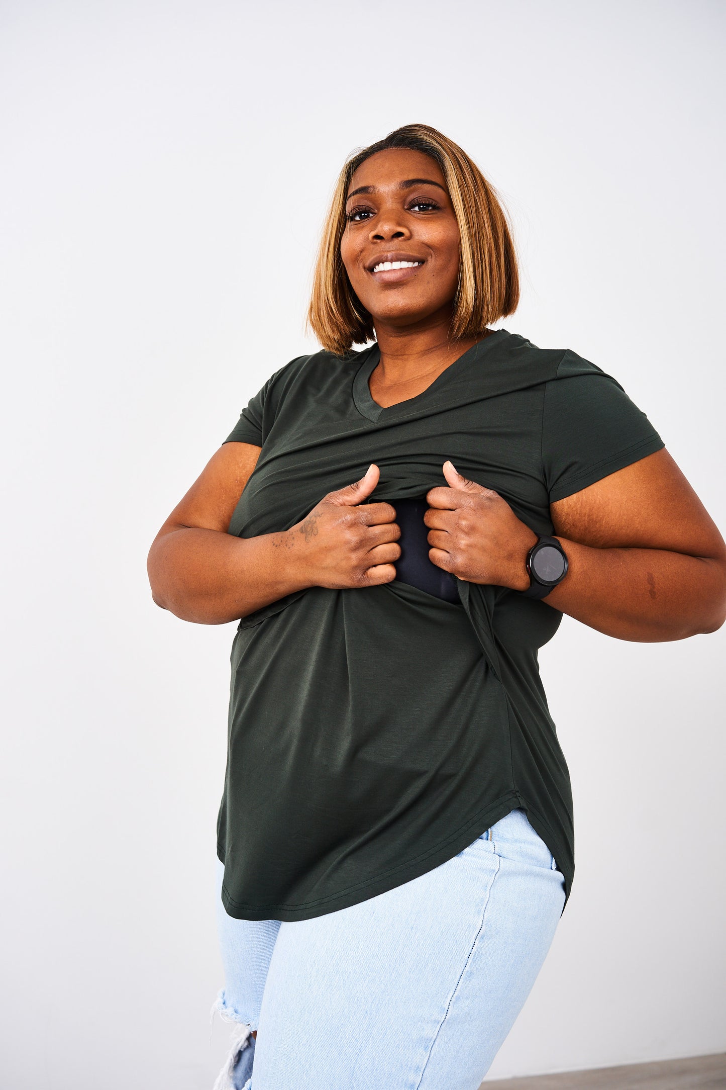 Latched Mama V-Neck Nursing Tee 2.0