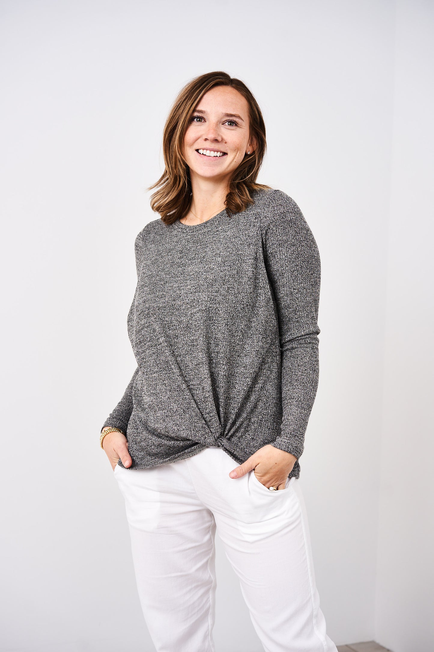 Latched Mama Long Sleeve Twist Front Nursing Top