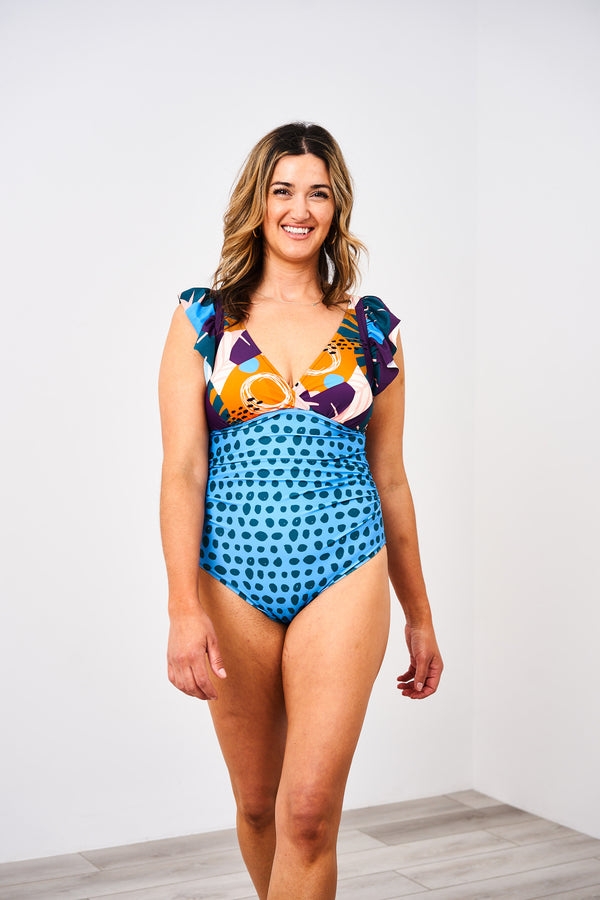 Latched Mama Lace-Up Nursing Swim One Piece - Final Sale