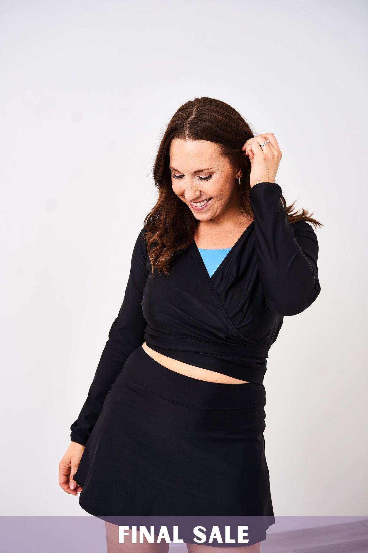 Latched Mama Long Sleeve Nursing Swim Wrap Cover Up