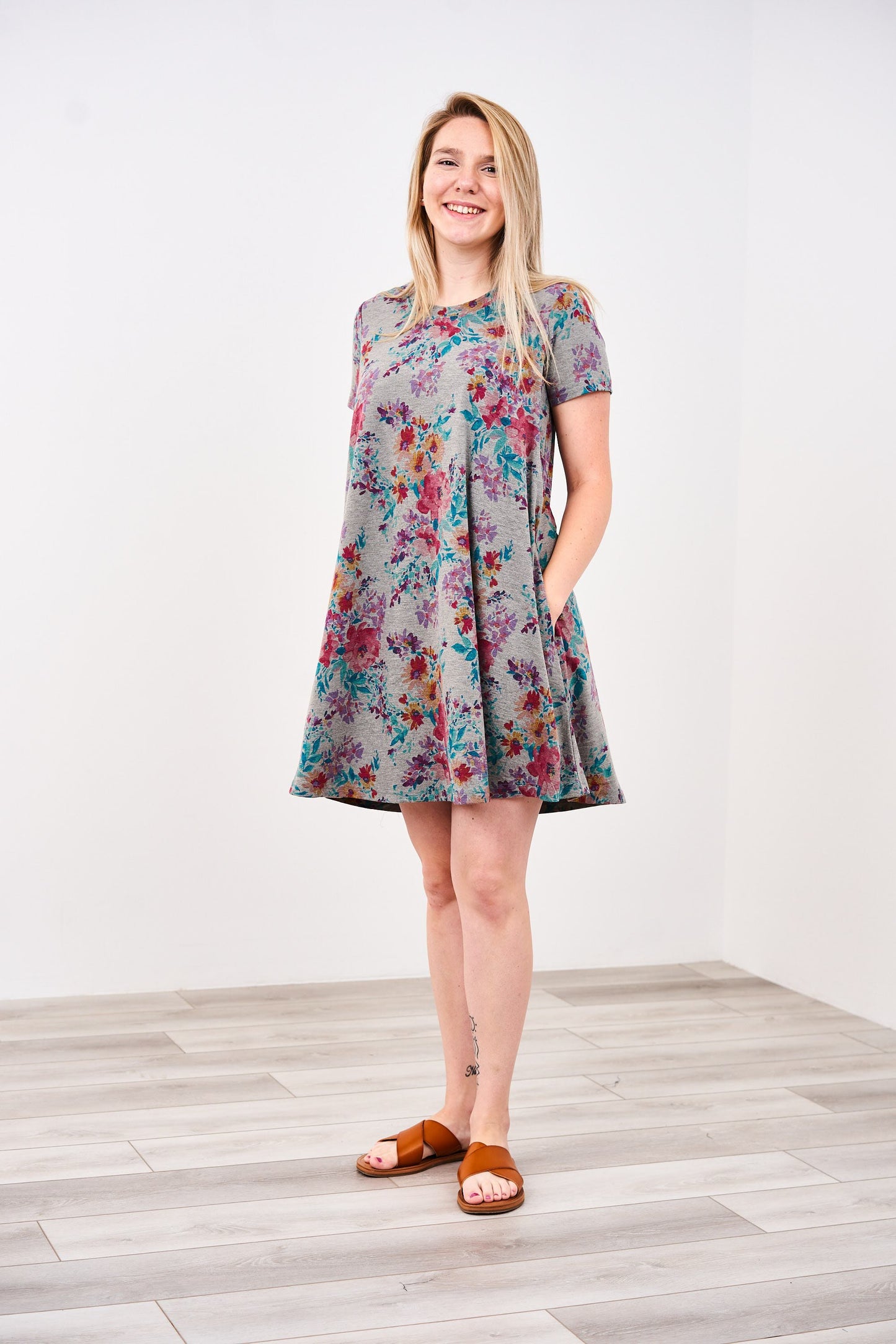 Latched Mama Short Sleeve Swing Nursing Dress