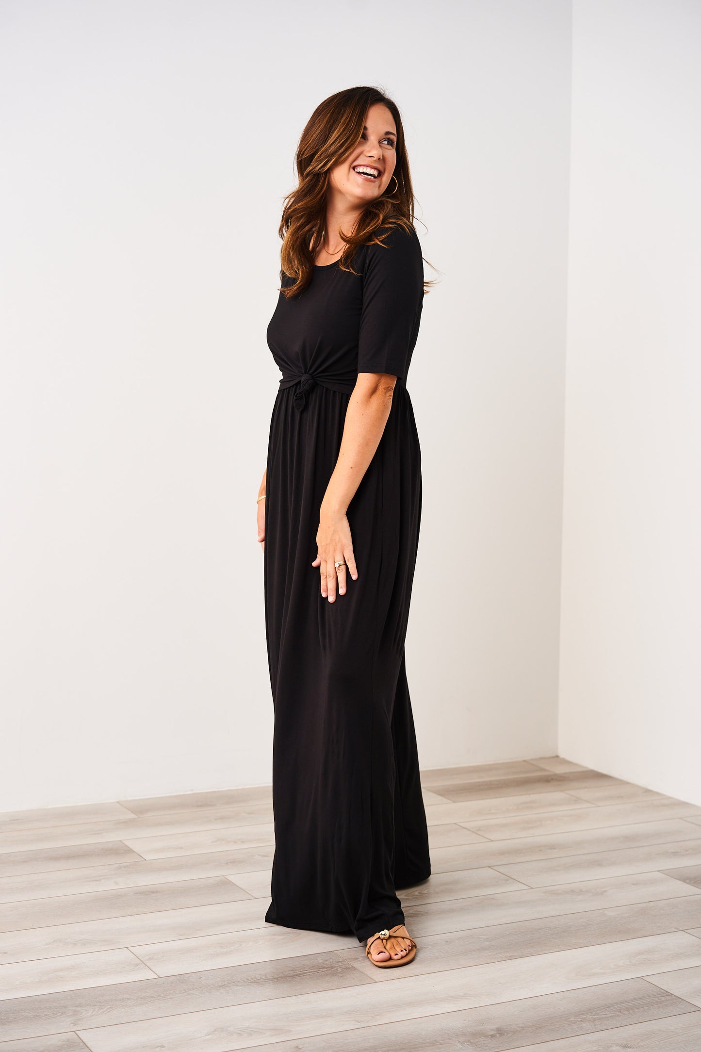 Latched Mama Front Knot Nursing Maxi Dress