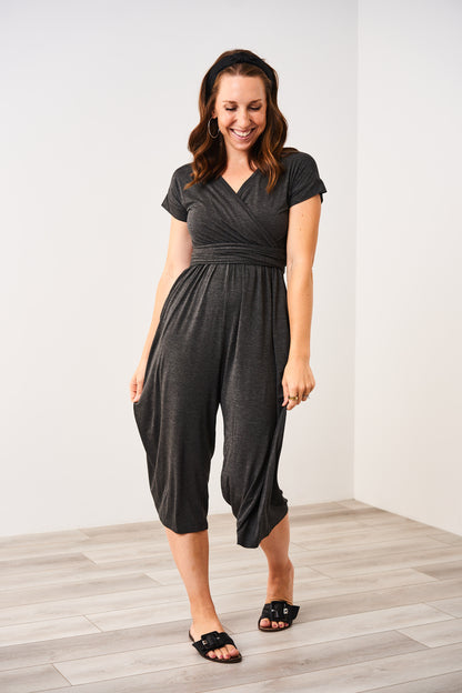 Latched Mama V-Neck Nursing Jumpsuit