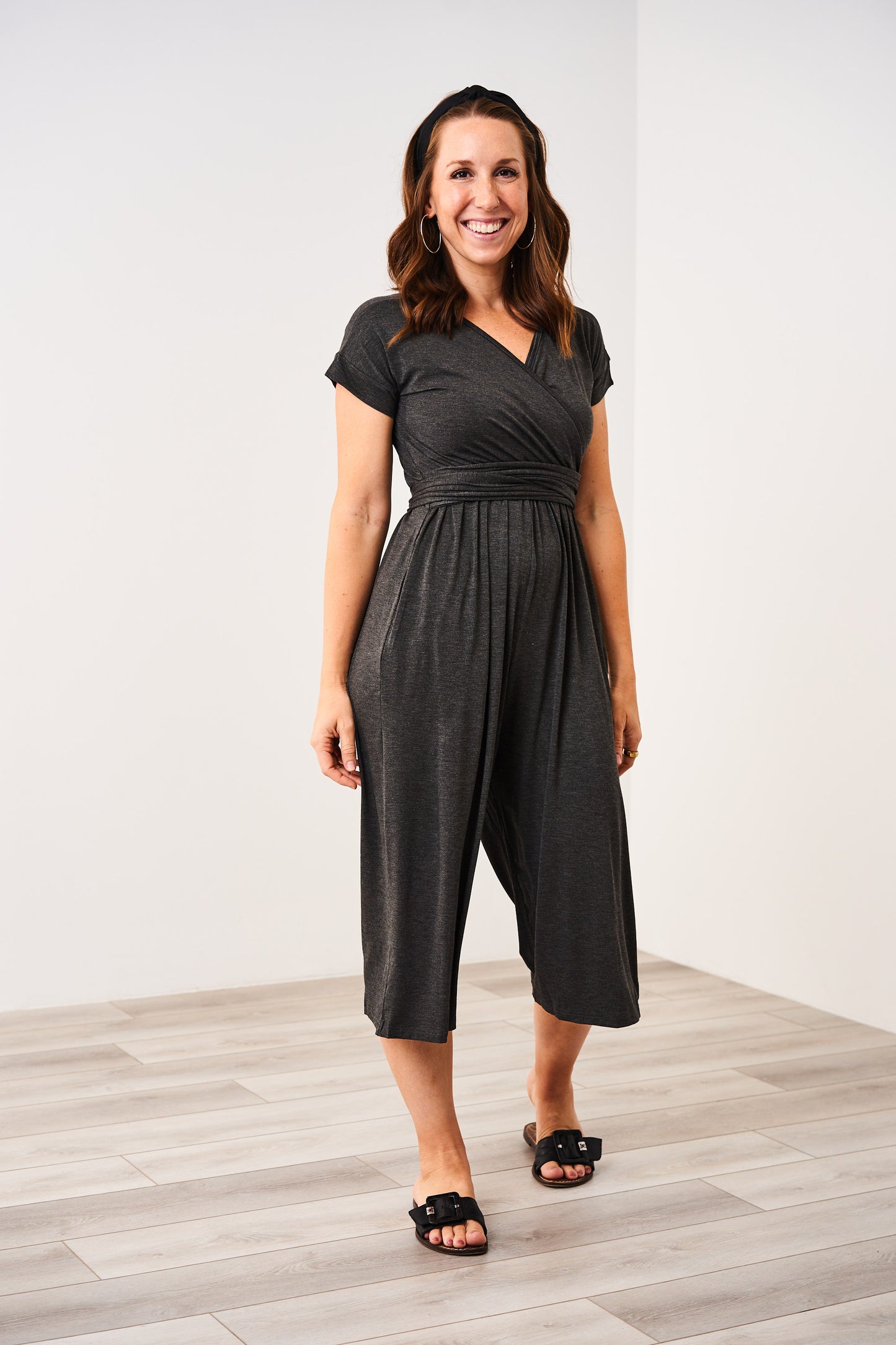 Latched Mama V-Neck Nursing Jumpsuit