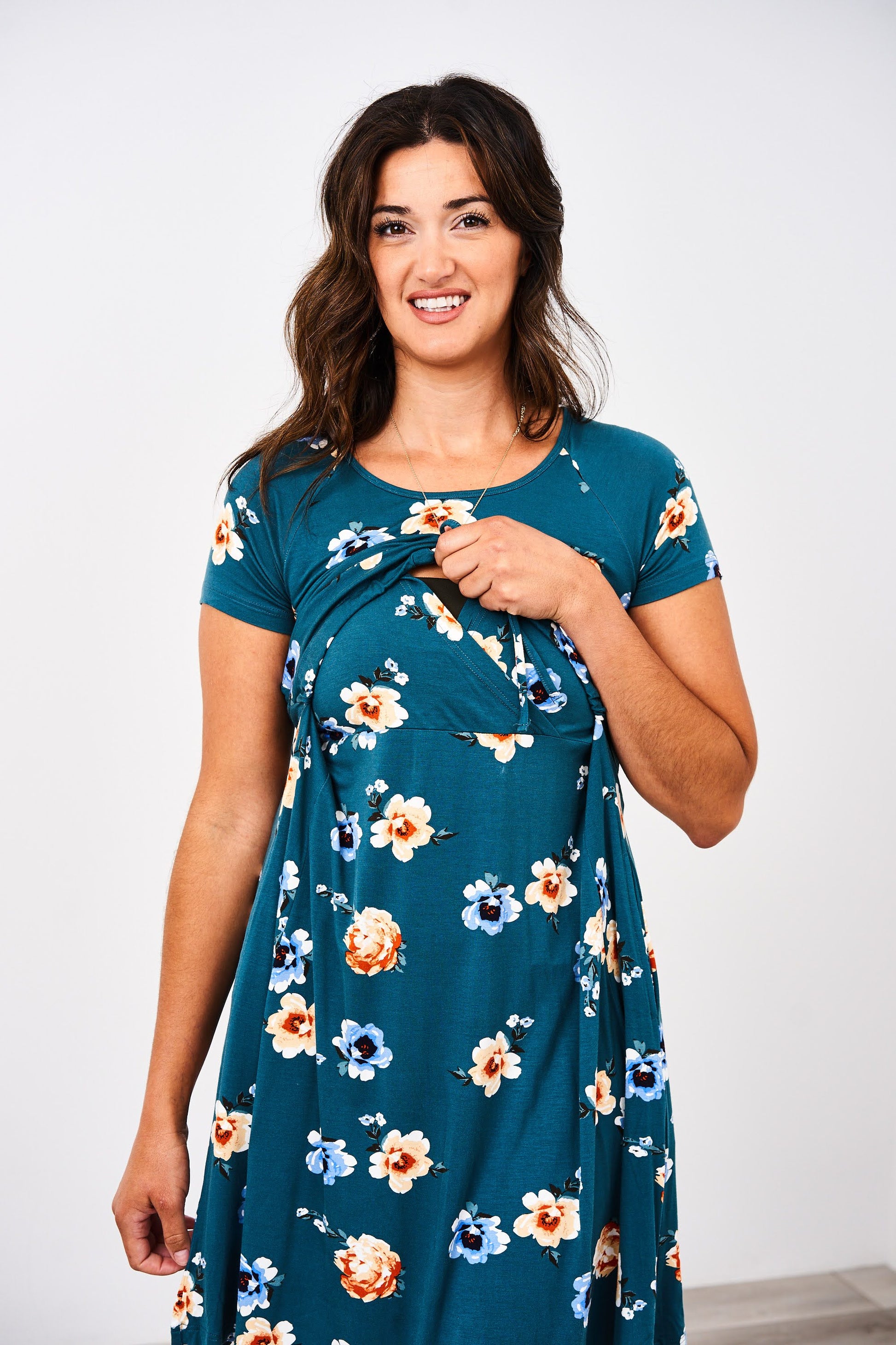 Latched Mama Drawstring T-Shirt Nursing Dress Latched Mama Drawstring T-Shirt Nursing Dress