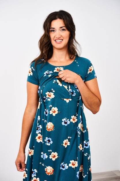 Latched Mama Drawstring T-Shirt Nursing Dress