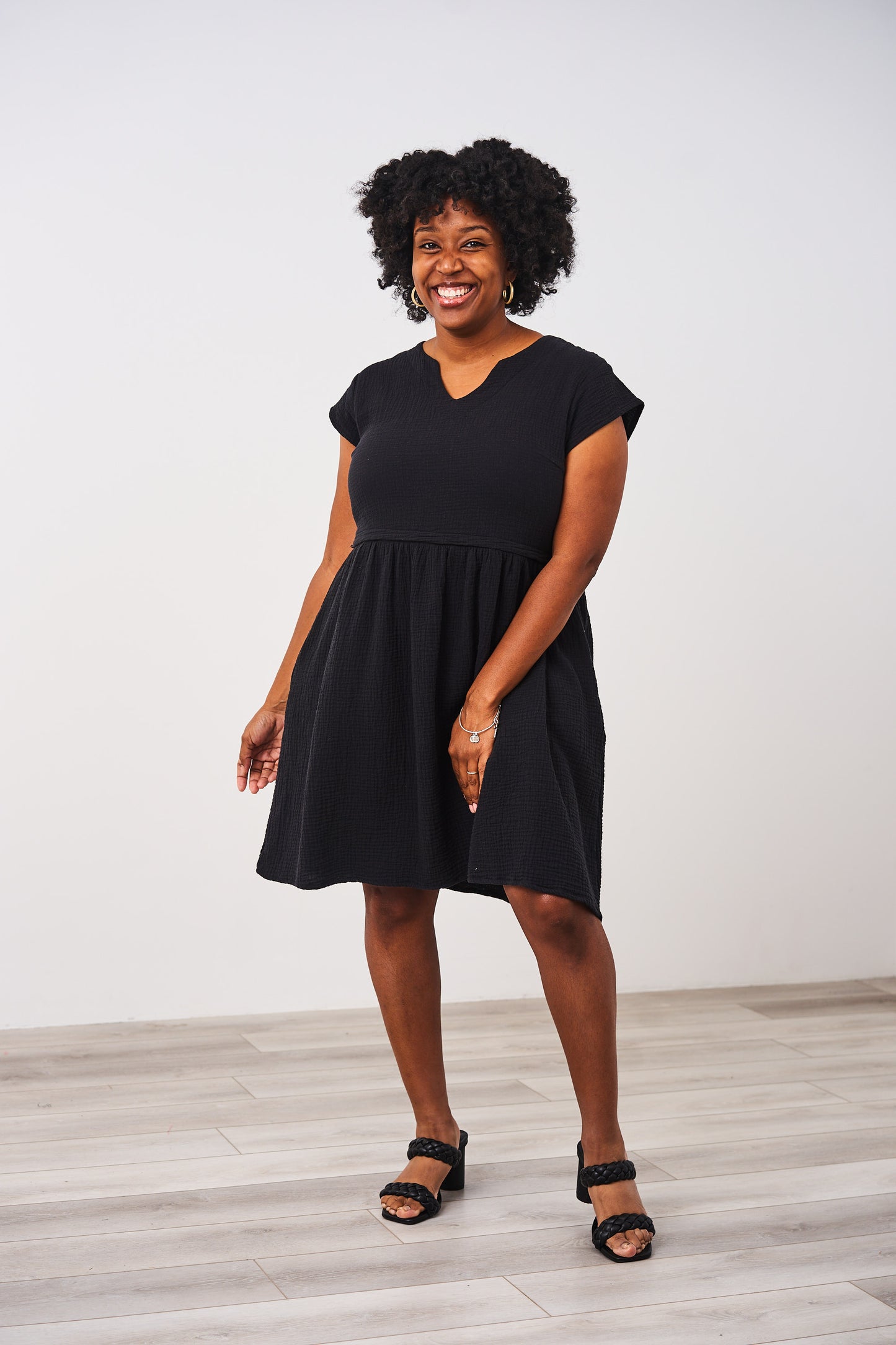 Latched Mama Coastline Cotton Zip Nursing Dress