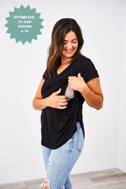 V-Neck Boyfriend Nursing Tee