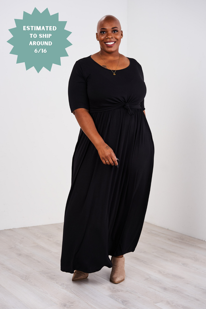 Latched Mama Front Knot Nursing Maxi Dress
