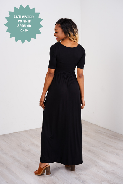 Latched Mama Front Knot Nursing Maxi Dress