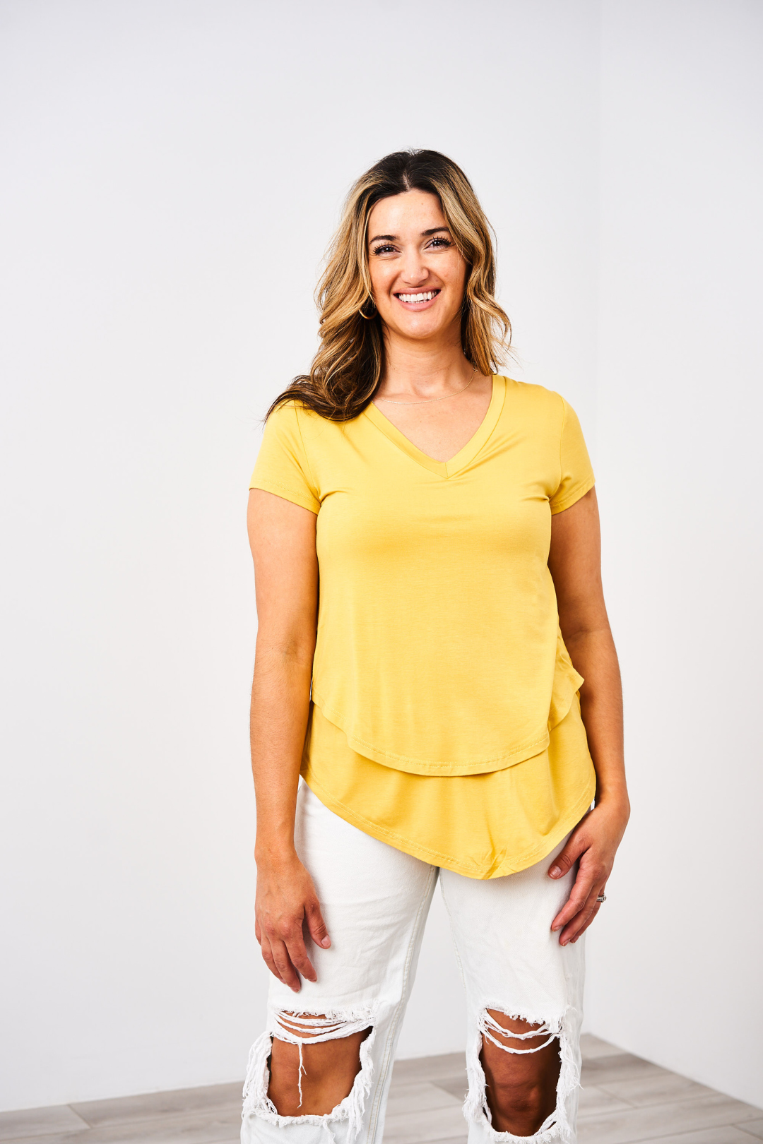 V-Neck Boyfriend Nursing Tee