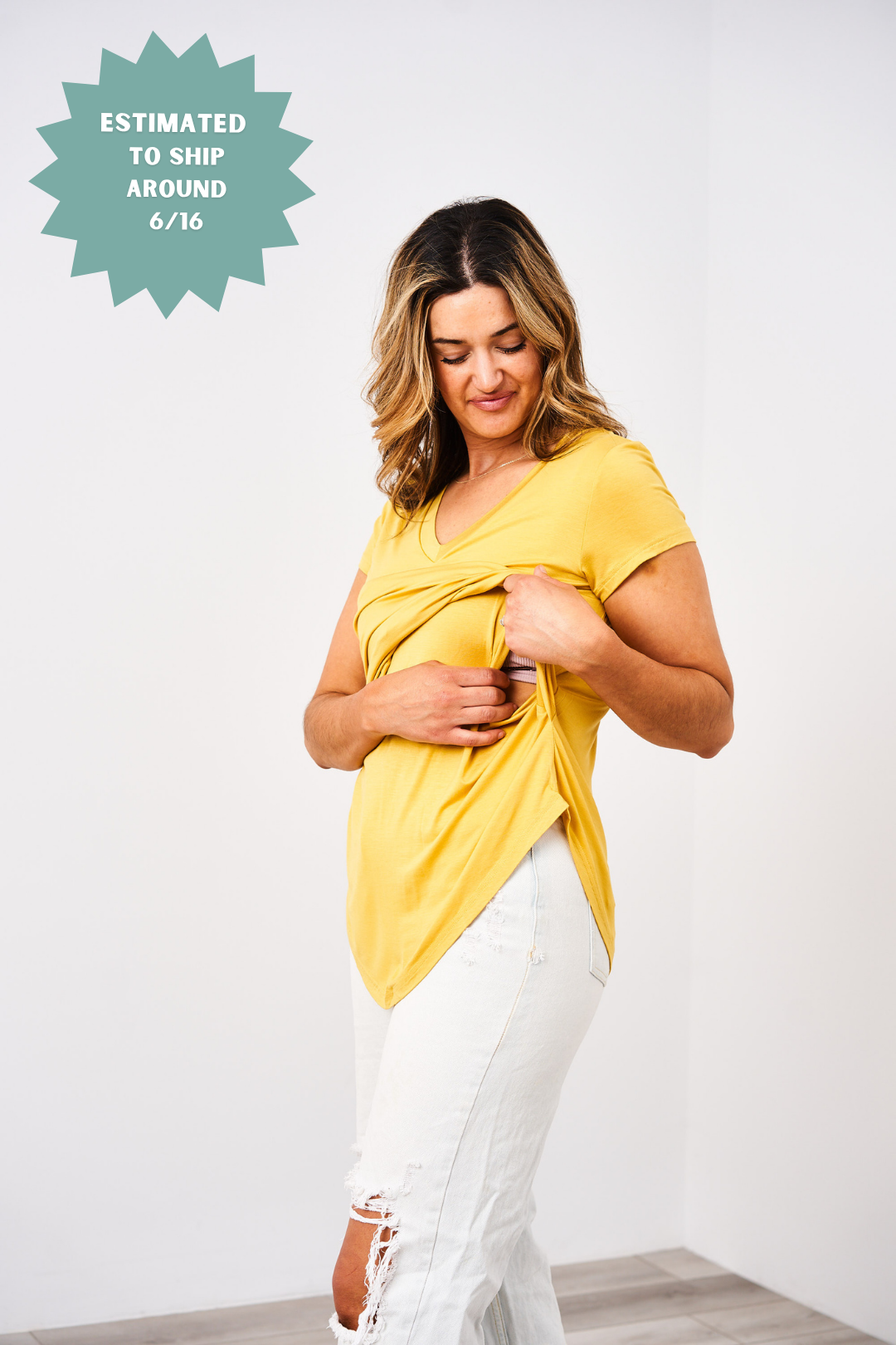 V-Neck Boyfriend Nursing Tee
