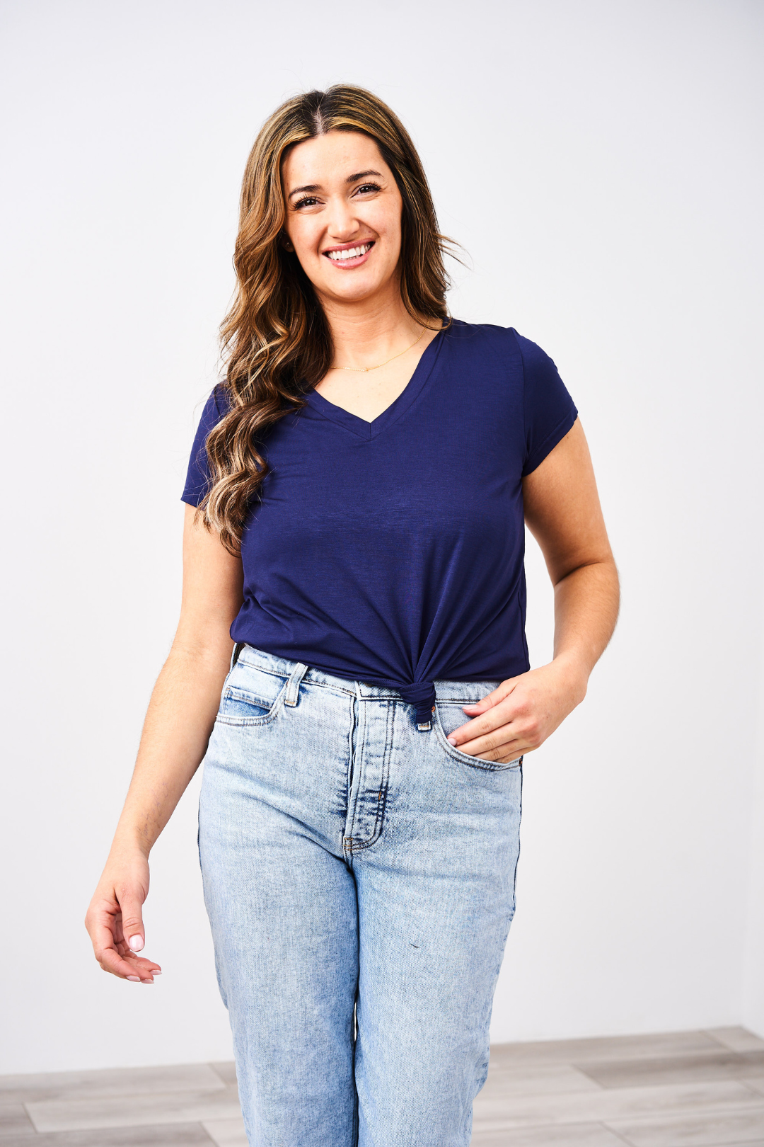 Latched Mama V-Neck Boyfriend Nursing Tee - Final Sale