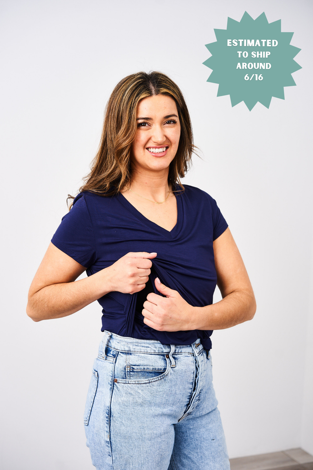 V-Neck Boyfriend Nursing Tee