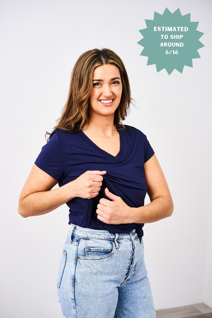 V-Neck Boyfriend Nursing Tee