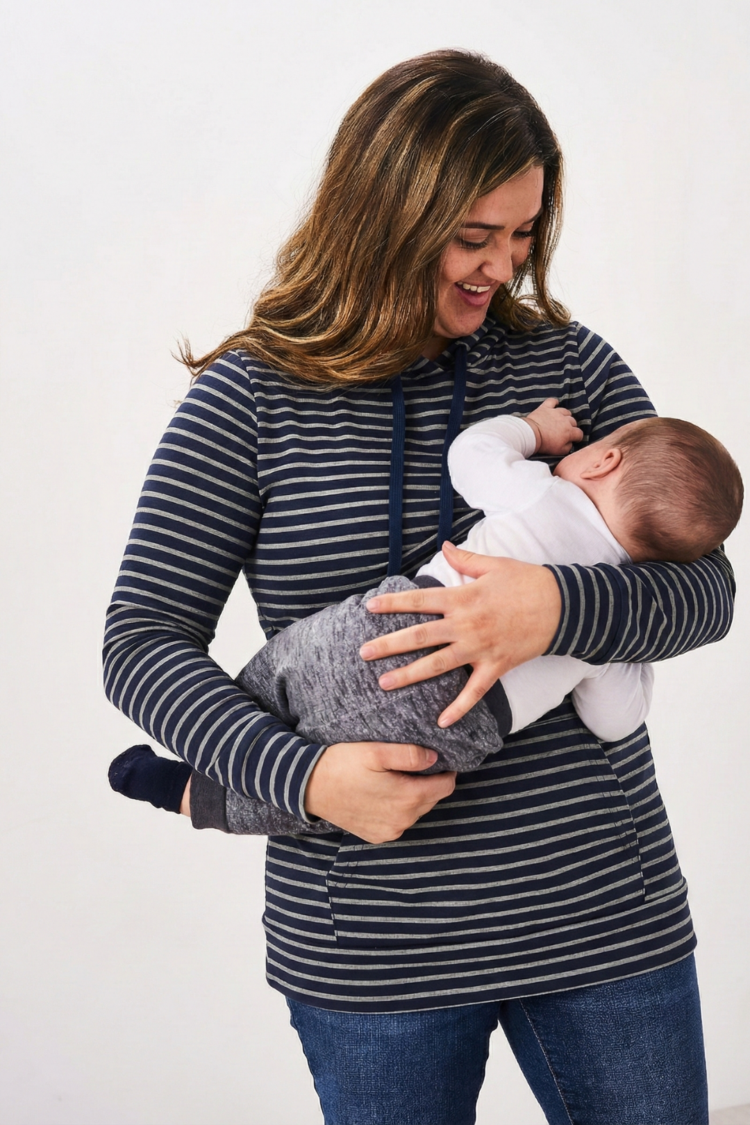 Latched Mama Lightweight Cotton Nursing Hoodie Latched Mama Lightweight Cotton Nursing Hoodie