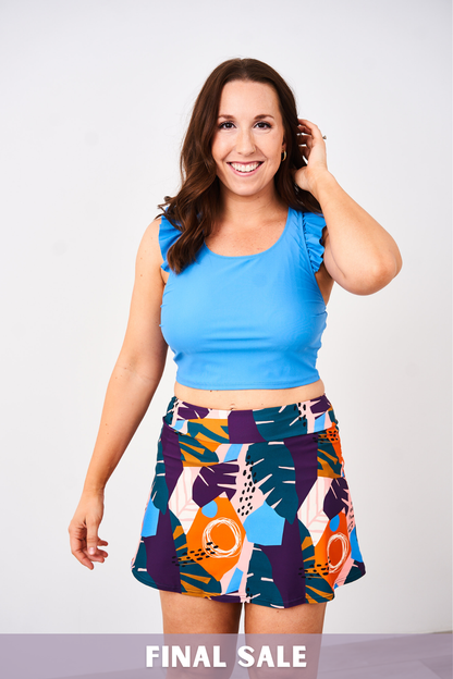 Latched Mama Ruffle Nursing Swim Crop Top - Final Sale