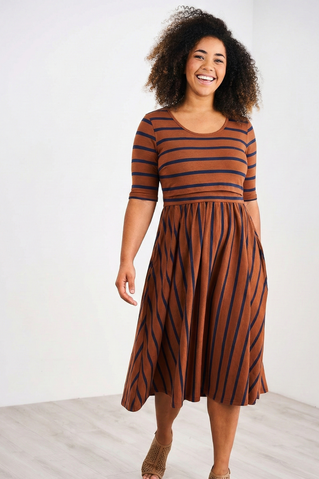 Latched Mama Classic Cotton Nursing Dress Latched Mama Classic Cotton Nursing Dress