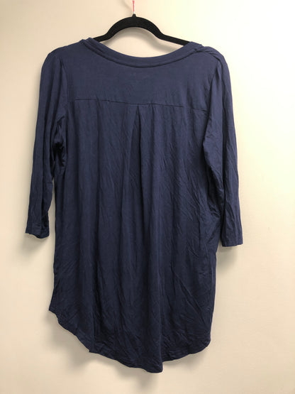 Outlet 7023 - Latched Mama 3/4 Sleeve Scoop Neck Nursing Top 2.0 - Navy - Small