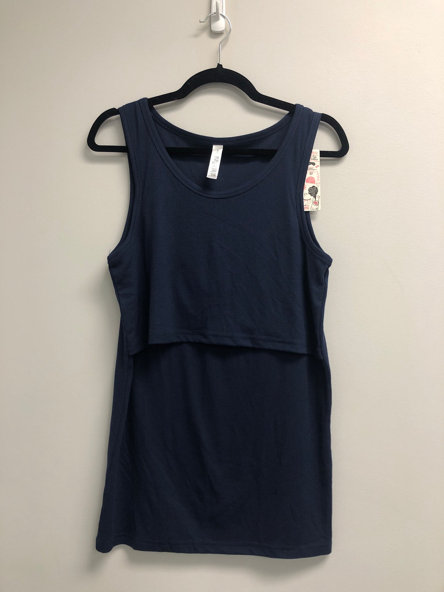 Outlet 6909 - Latched Mama Ribbed Nursing Tank - Navy - Medium