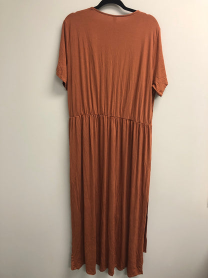 Outlet 6957 - Latched Mama Petal Maxi Nursing Dress - Copper - 3X