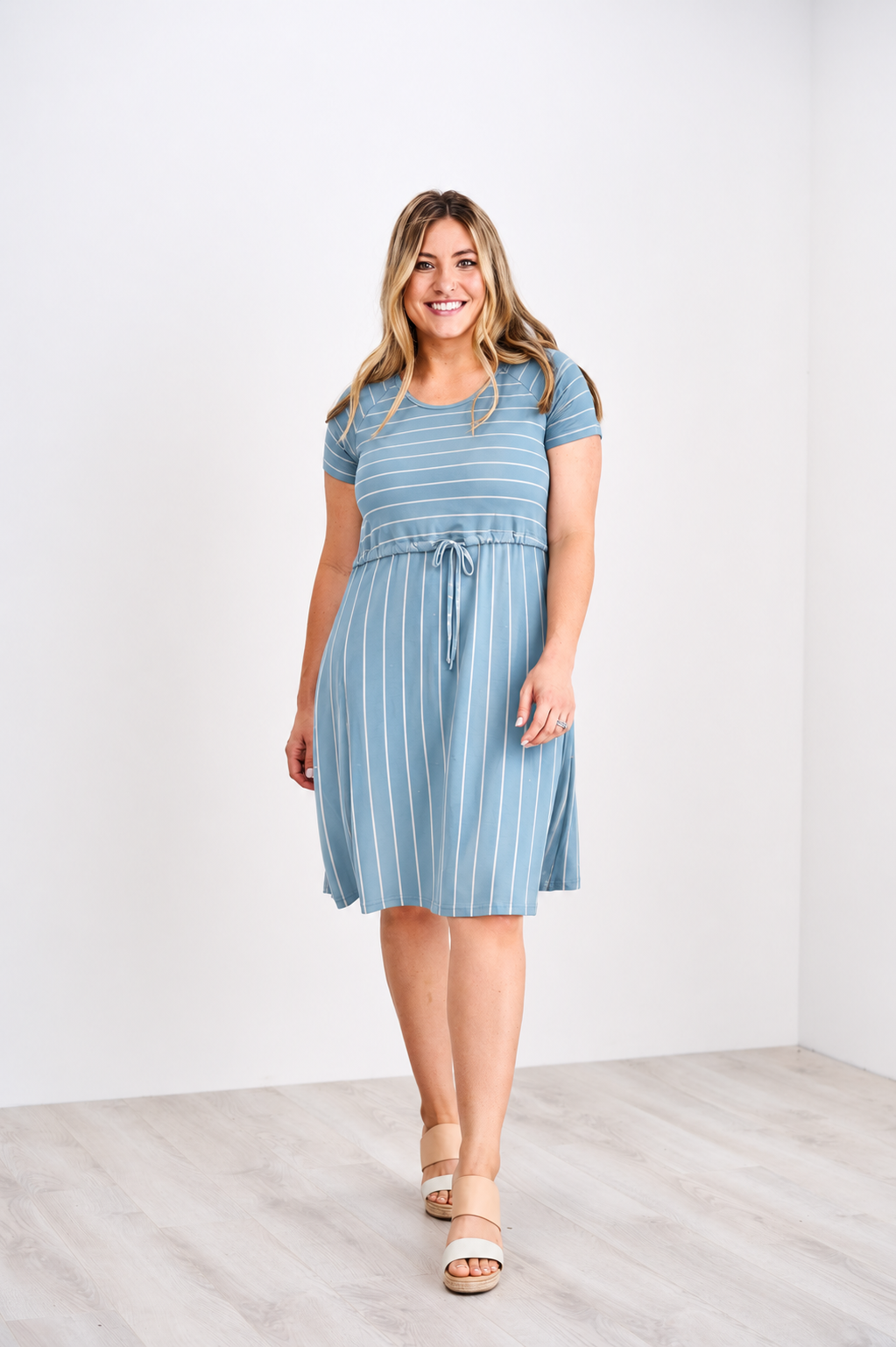 Latched Mama Drawstring T-Shirt Nursing Dress