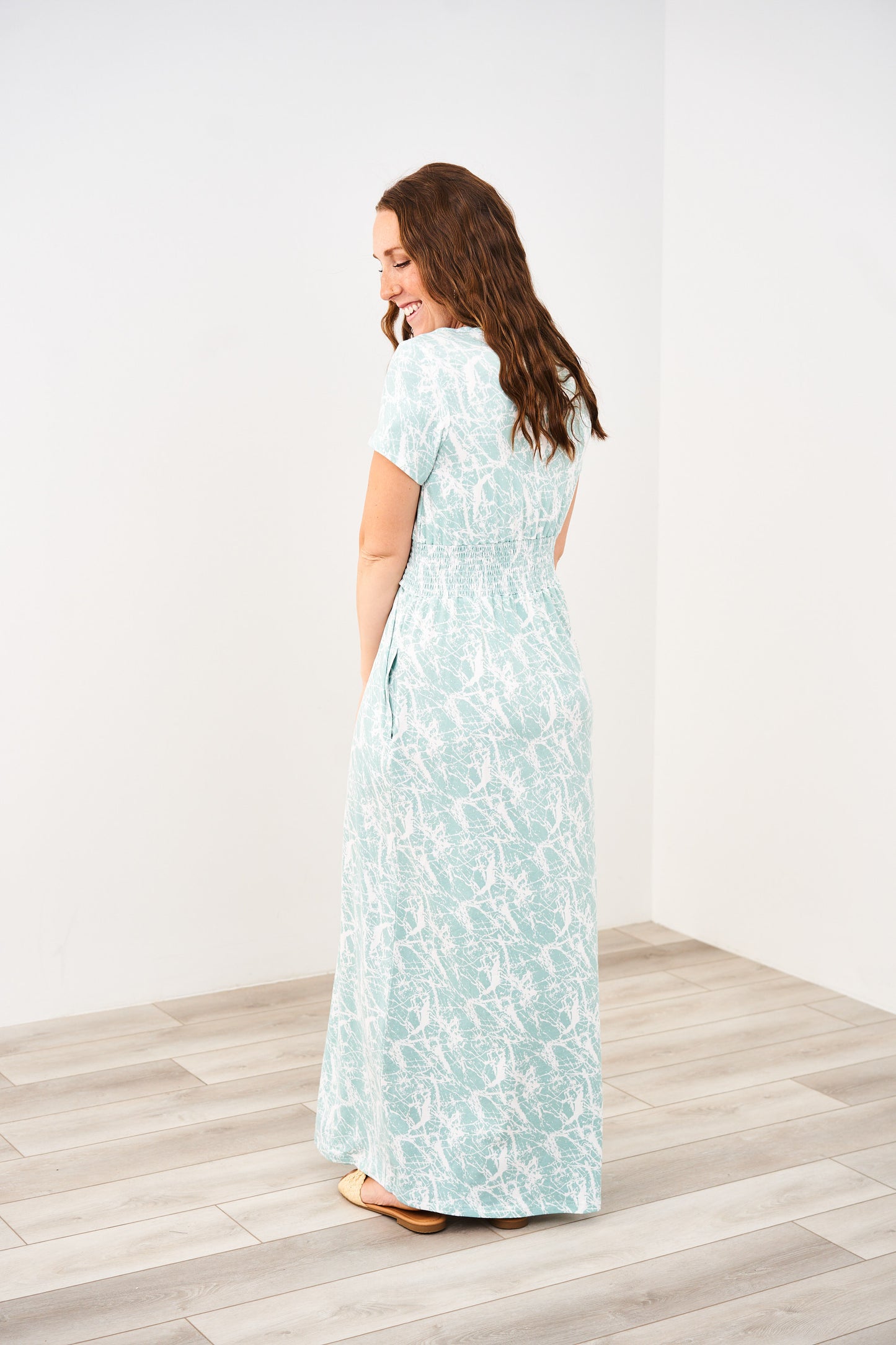 Latched Mama Ruched Maxi Nursing Dress