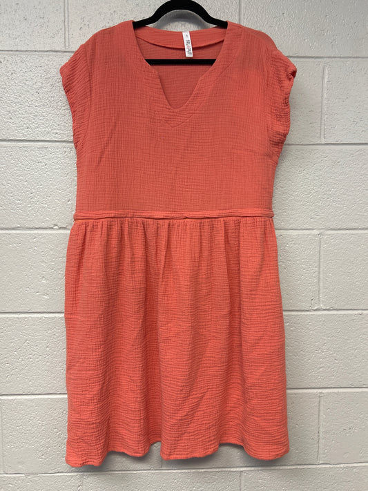 Outlet 7248 - Latched Mama Coastline Cotton Zip Nursing Dress - SUNRISE - Medium