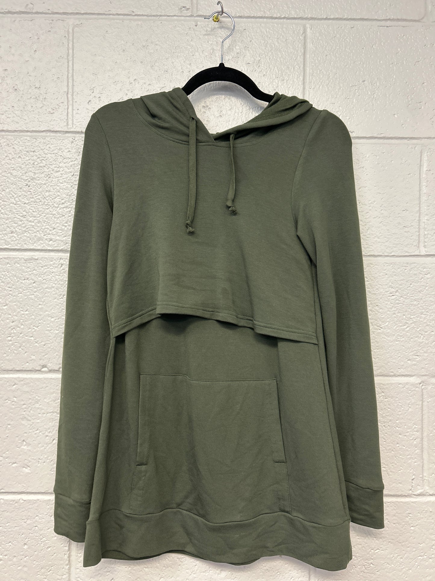 Outlet 7225 - Latched Mama Cloud Nursing Hoodie - HUNTER GREEN - Extra Small