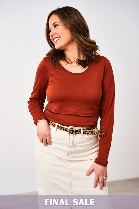 Latched Mama Long Sleeve Basics Nursing Top - Final Sale