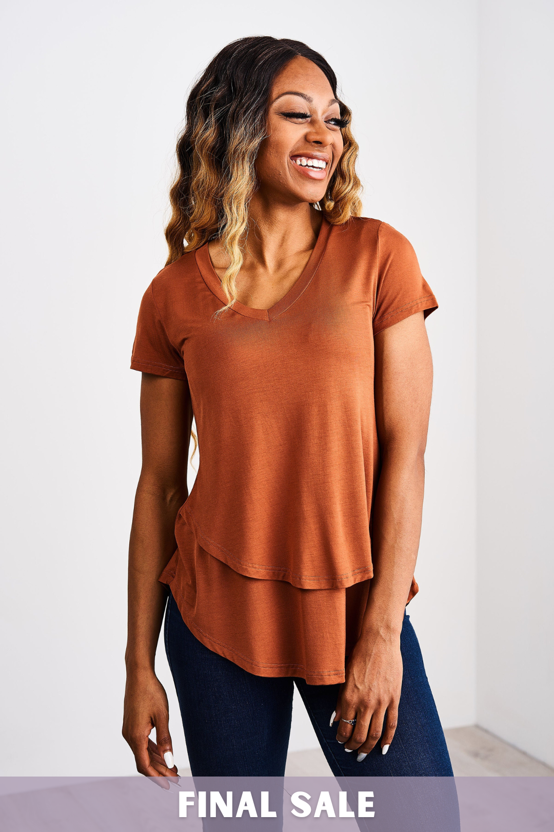 Latched Mama V-Neck Boyfriend Nursing Tee - Final Sale