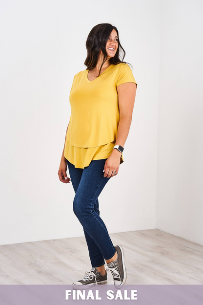 Latched Mama V-Neck Boyfriend Nursing Tee - Final Sale