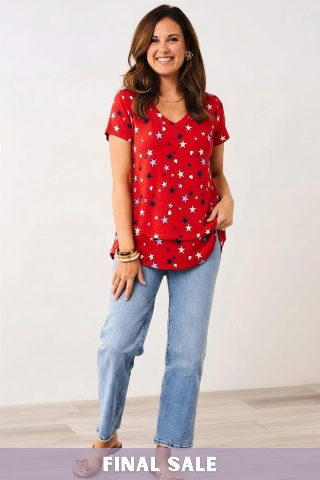 Latched Mama Stars & Hearts Boyfriend Nursing Tee - Final Sale
