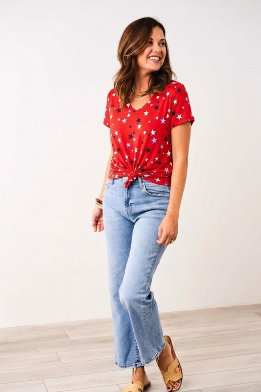 Latched Mama Stars & Hearts Boyfriend Nursing Tee