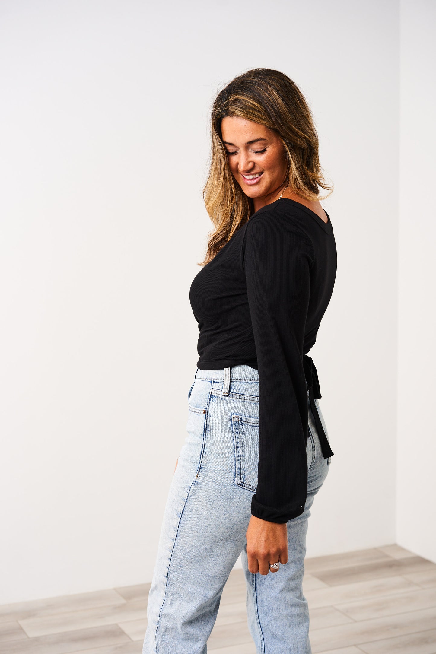 Latched Mama Ribbed Long Sleeve Nursing Wrap Top