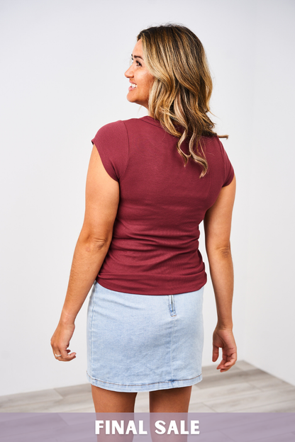 Latched Mama Ribbed Cap Sleeve Nursing Tee - Final Sale