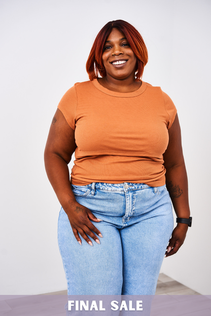 Latched Mama Ribbed Cap Sleeve Nursing Tee - Final Sale