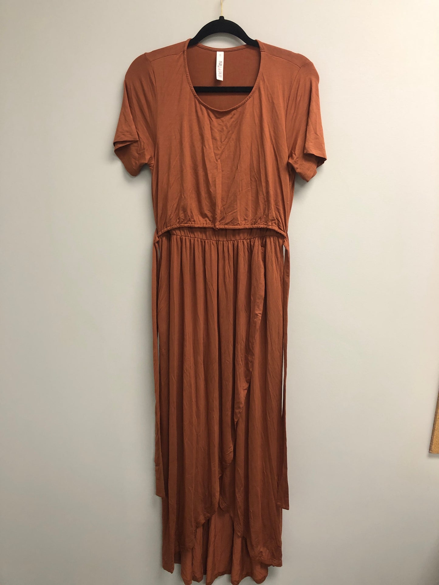 Outlet 6956 - Latched Mama Petal Maxi Nursing Dress - Copper - Medium