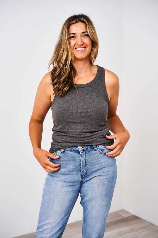 Latched Mama Racerback Ribbed Nursing Tank