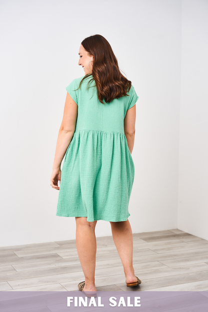 Latched Mama Coastline Cotton Zip Nursing Dress- Final Sale