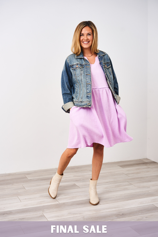 Latched Mama Coastline Cotton Zip Nursing Dress- Final Sale