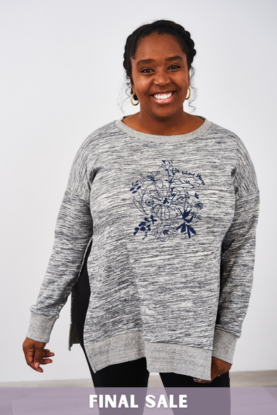 Latched Mama Deluxe Crewneck Nursing Pullover - Final Sale - XS/S /  Wildflowers