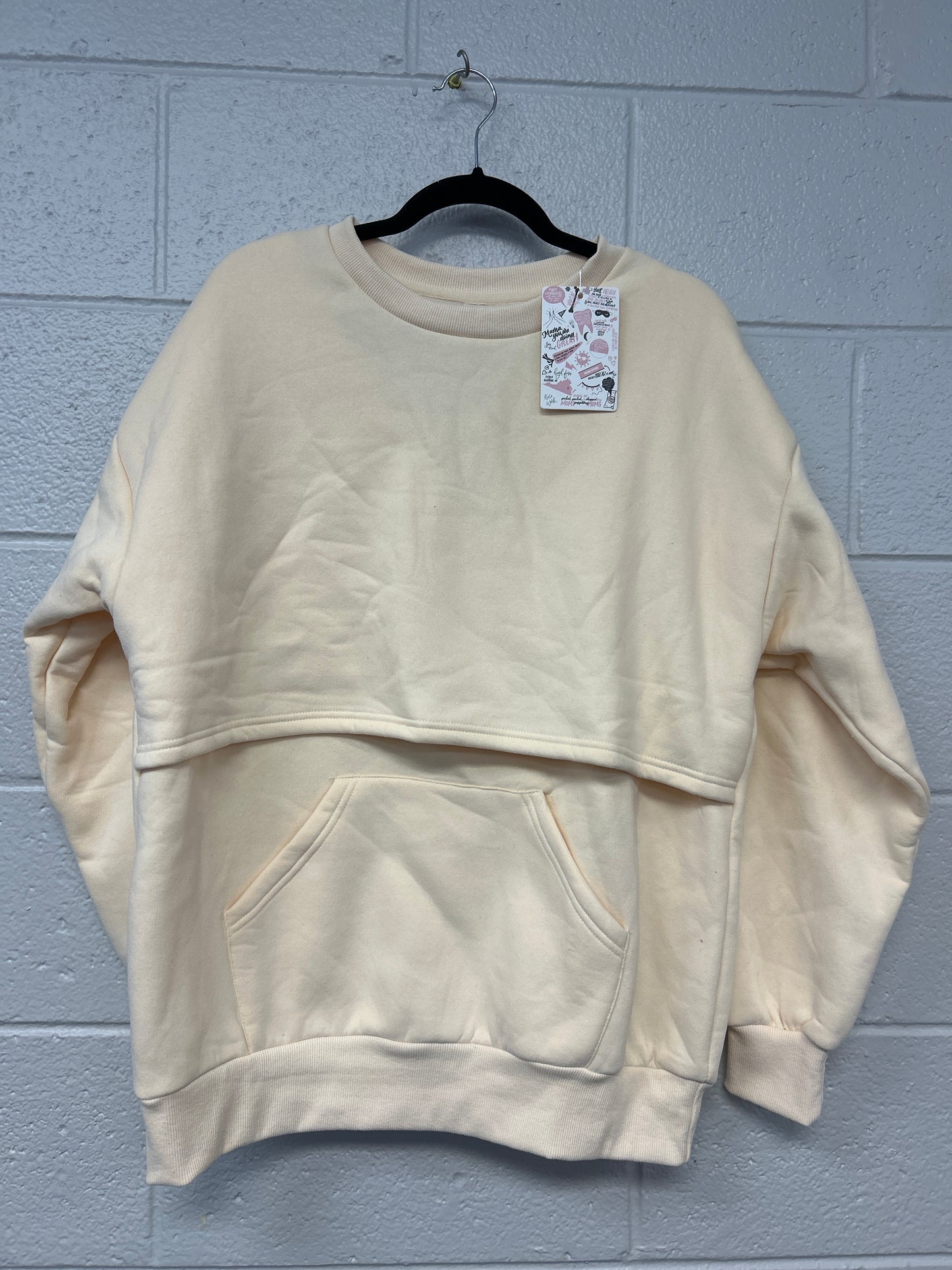 Outlet 7234 - Latched Mama Snuggle-Up Nursing Sweatshirt - Cream - Large