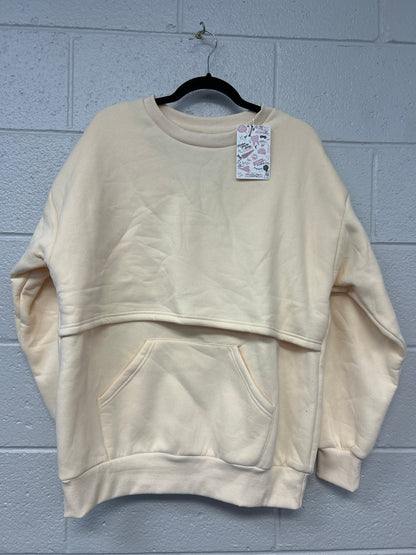 Outlet 7234 - Latched Mama Snuggle-Up Nursing Sweatshirt - Cream - Large