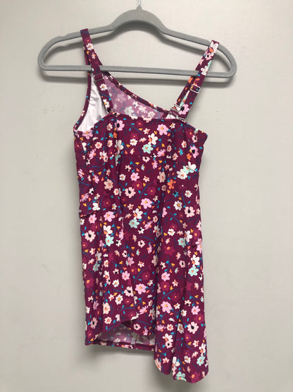 Outlet 6576 - Latched Mama One Shoulder Asymmetrical Nursing Swim Tank - Final Sale - Berry Punch - Extra Small