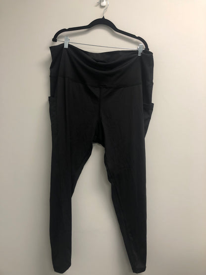 Outlet 6823 - Latched Mama High Waisted Leggings with Side Pocket - Final Sale - Black - 4X