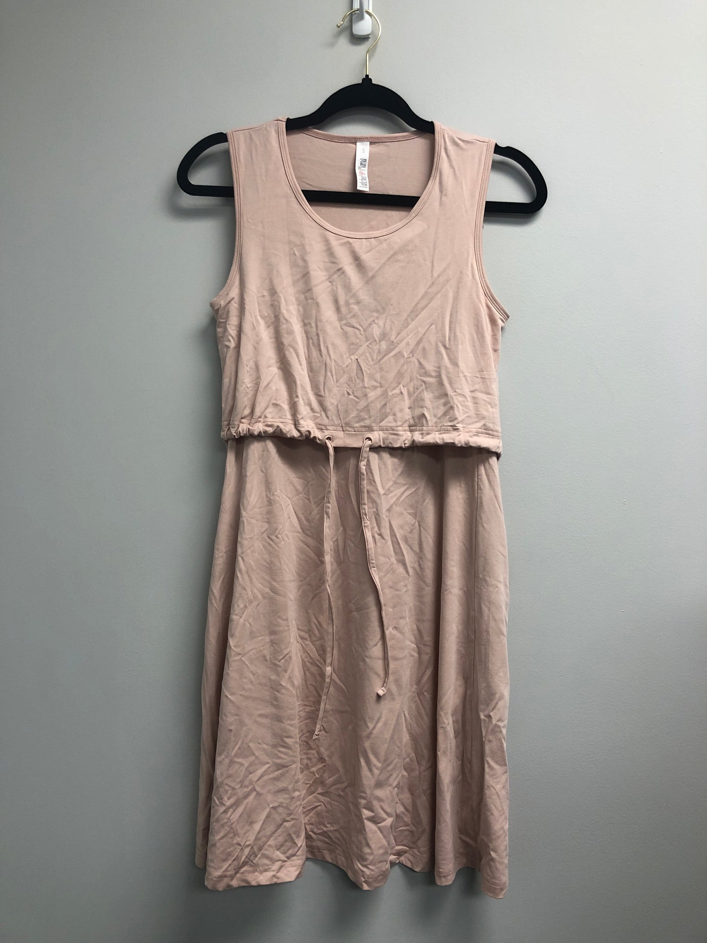 Outlet 7124 - Latched Mama Drawstring Tank Dress 2.0 - Blush - Small