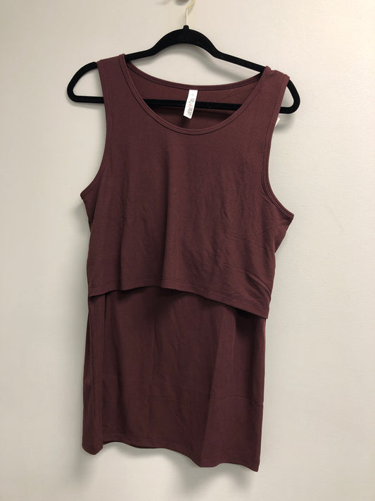 Outlet 6725 - Latched Mama Ribbed Nursing Tank - Wine - Extra Large